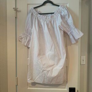 Alice + Olivia Paolo Smocked Off Shoulder Tunic Dress Size Medium